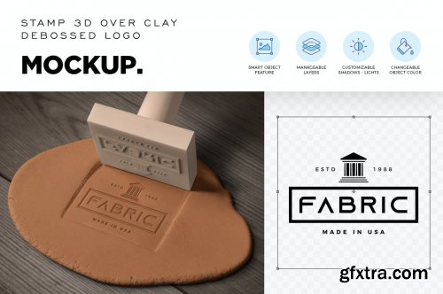 Pottery Stamp Logo Mockup