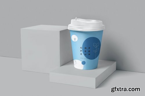 9 oz Paper Coffee Cup Mockups