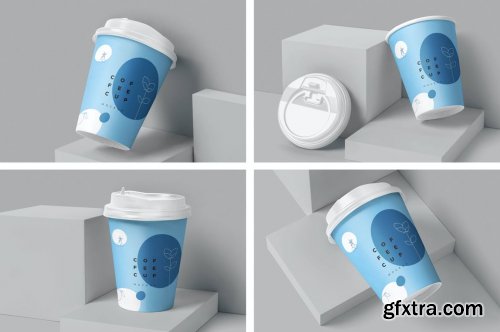 9 oz Paper Coffee Cup Mockups