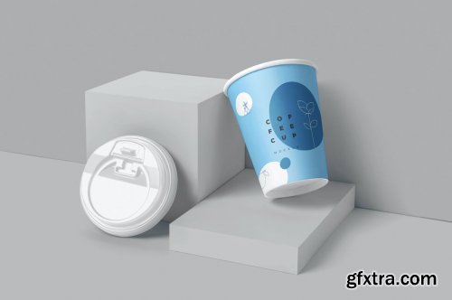 9 oz Paper Coffee Cup Mockups