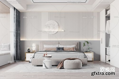 Modern bedroom 3d model 11649262