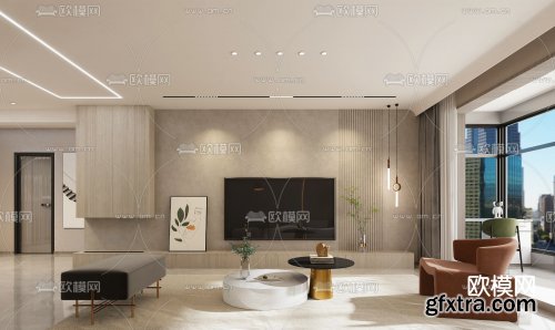 Modern living room dining room 11671605