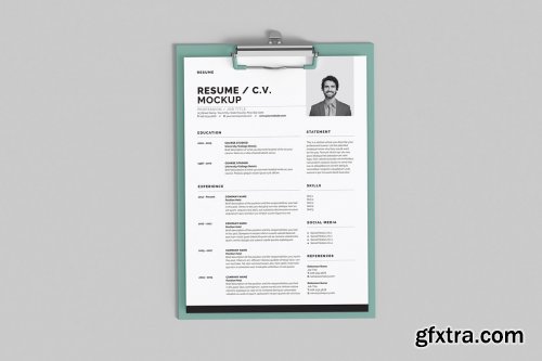 CreativeMarket - Resume - Curriculum Vitae Mockup 6671352