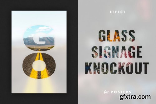 Glass Knockout Effect for Posters