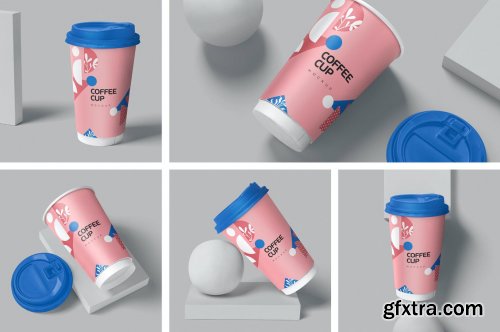 16 oz Paper Coffee Cup Mockups