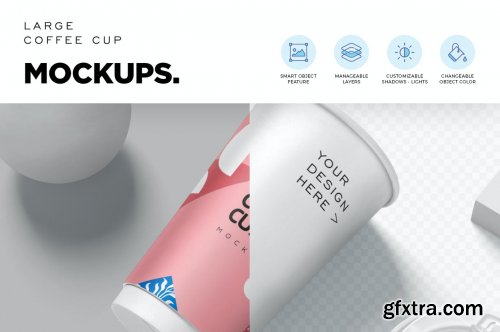 16 oz Paper Coffee Cup Mockups