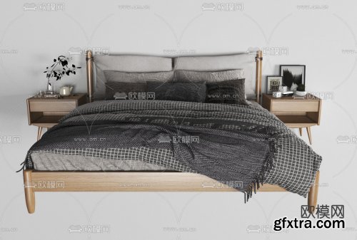 Wabi-Sabi Fabric Double Bed