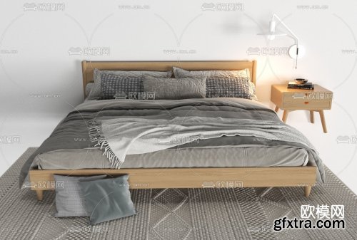 Nordic log double bed 11655051