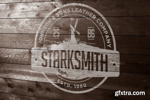 Printing on Wood Logo Mockup