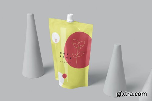 Top Spout Standup Pouch Mockups