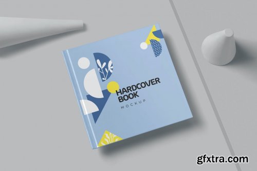 Square Hard Cover Book Mockups