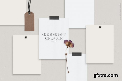 Moodboard mockup natural flower