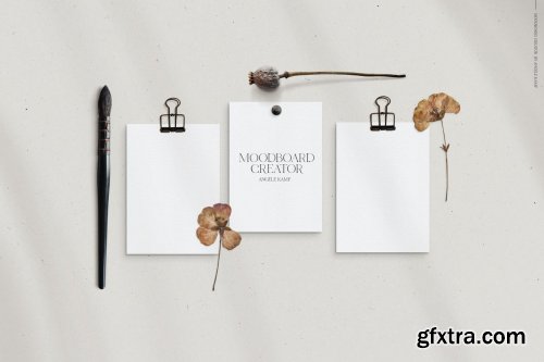 Moodboard mockup natural flower