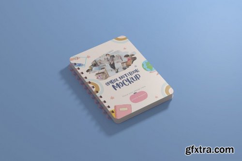 A4 Spiral Notebook Mockup