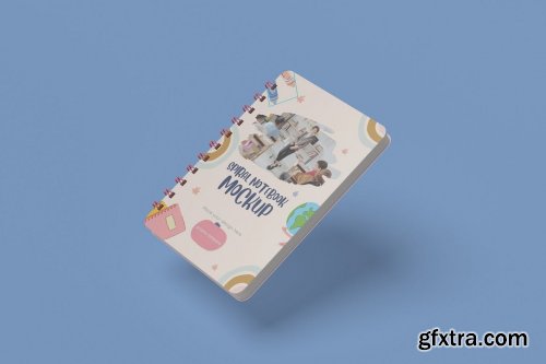 A4 Spiral Notebook Mockup