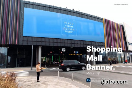 Indoor Shopping Mall Promotion Billboard Mockup