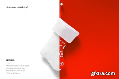 Christmas Sock Mockup