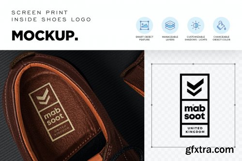 Leather Insole Logo Mockup