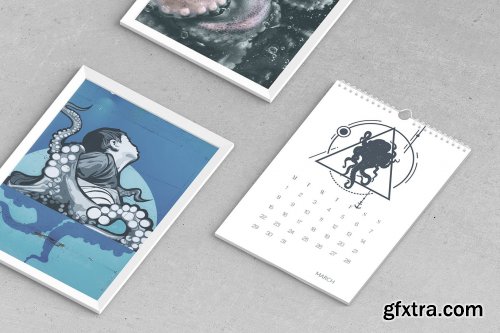 Wall Calendar Mockup