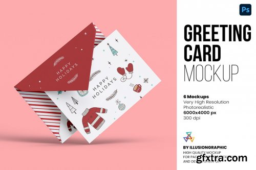 CreativeMarket - Greeting Card Mockup - 6 views 6684024