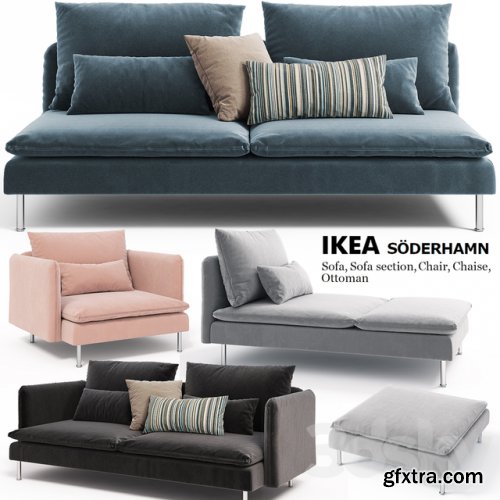 Sofas, chairs, couch, ottoman Ikea SODERHAMN