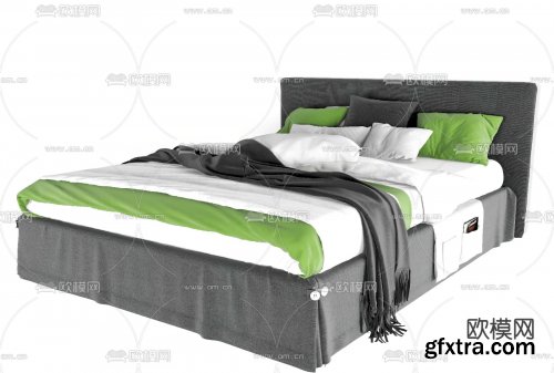 Modern minimalist double bed 11592039