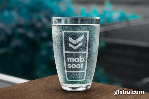 Wet Glass Logo Mockup