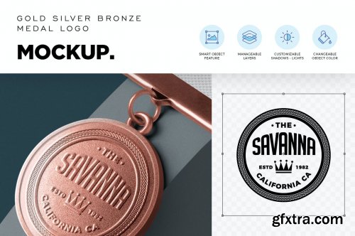 Embossed Medal Logo Mockup