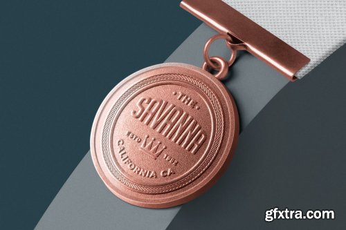 Embossed Medal Logo Mockup