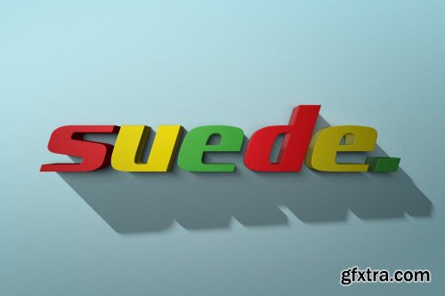 3D Extrusion Wall Sign Logo Mockup