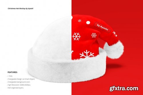 Christmas Santa Hat Mockup