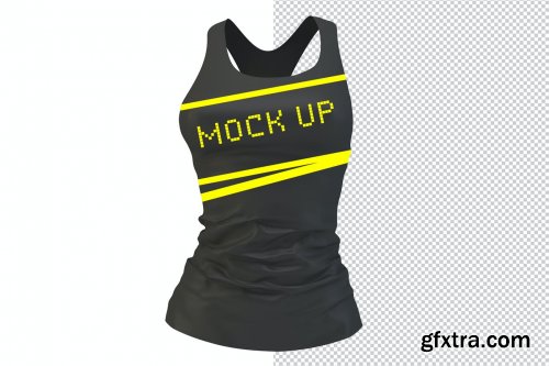 Black Woman 's Sport tank top mockup