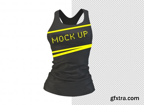 Black Woman 's Sport tank top mockup