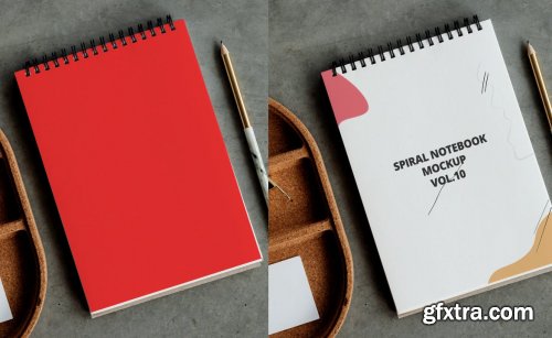 Spiral Notebook Mockup Vol.10