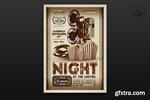 Night at the Movies Flyer Template