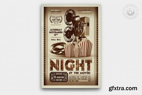 Night at the Movies Flyer Template