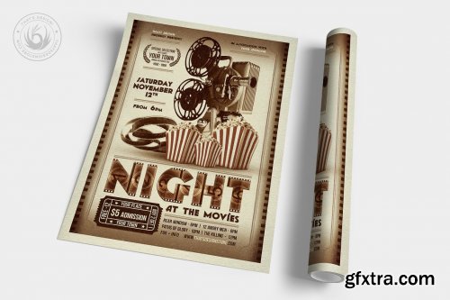 Night at the Movies Flyer Template