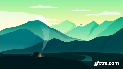  CAMPING AT SUNDOWN - Create amazing artwork in Inkscape