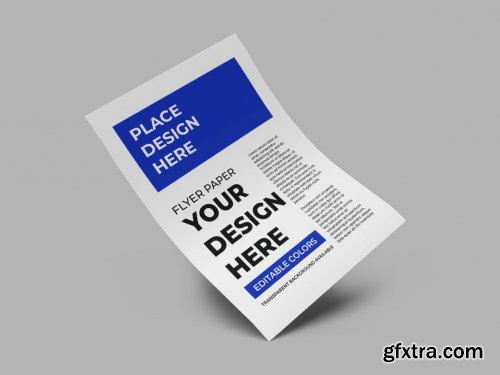 Flyer Paper Mockup Template Set