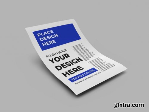 Flyer Paper Mockup Template Set