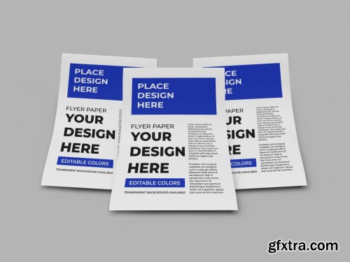 Flyer Paper Mockup Template Set