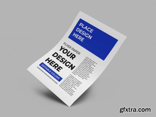 Flyer Paper Mockup Template Set