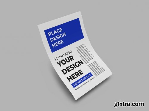 Flyer Paper Mockup Template Set