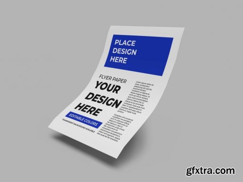 Flyer Paper Mockup Template Set