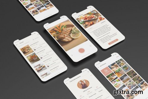 Mobile App Screens Mockup