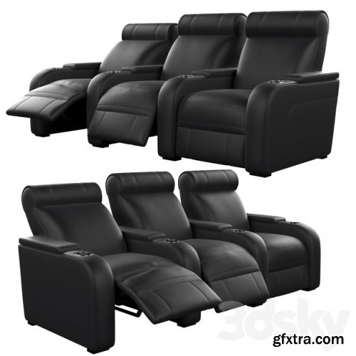 Modular cinema seat 3 positions