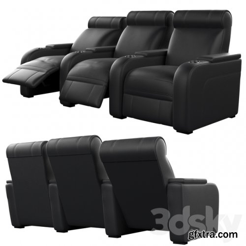 Modular cinema seat 3 positions