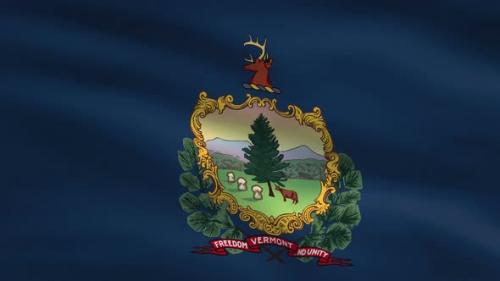 Videohive - Vermont State Flag Background 4K - 35002516 - 35002516