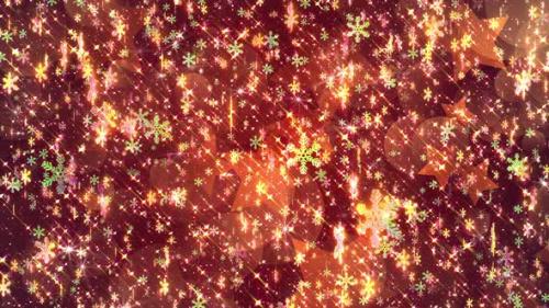 Videohive - 4k Festive Glowing Snowflakes - 35003357 - 35003357