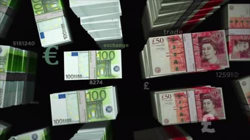 Videohive - Euro and Pound Sterling money exchange loop - 35006300 - 35006300